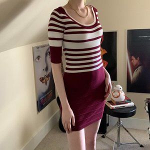 Super soft maroon bodycon dress